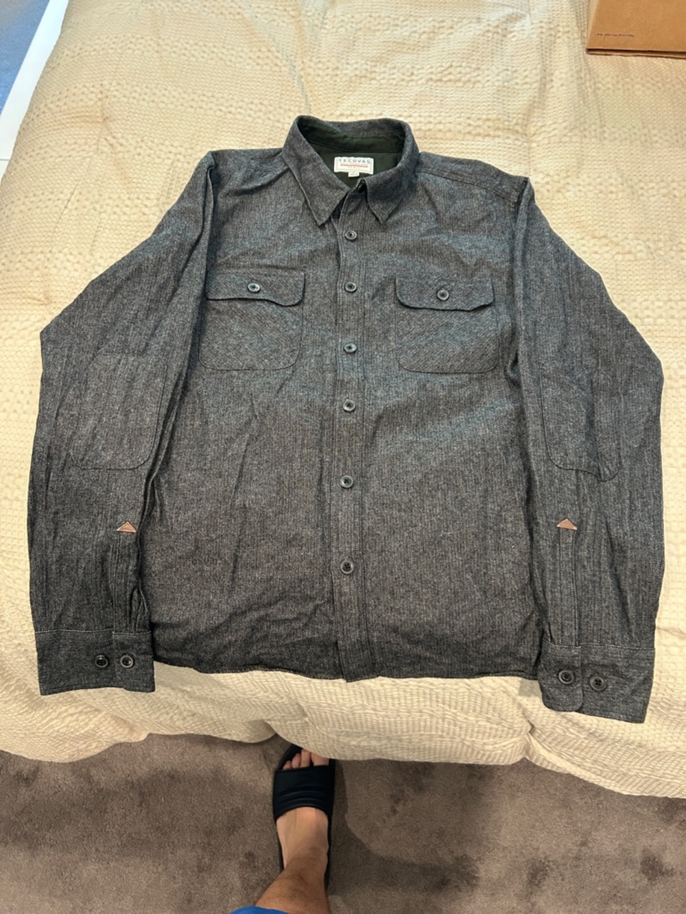 Tecovas Charcoal Herringbone Shirt Jacket